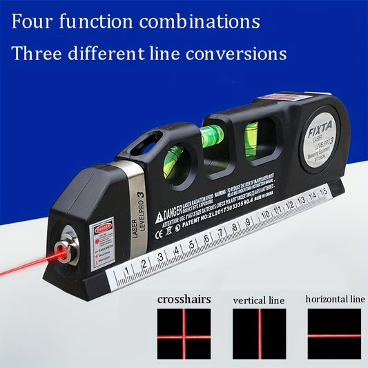 1pc Laser Level, Marking Tool, Multi-purpose Laser Level Kit, Standard Crosshair, Laser Level Beam Tool, With Metric And Imperial Tape Measure